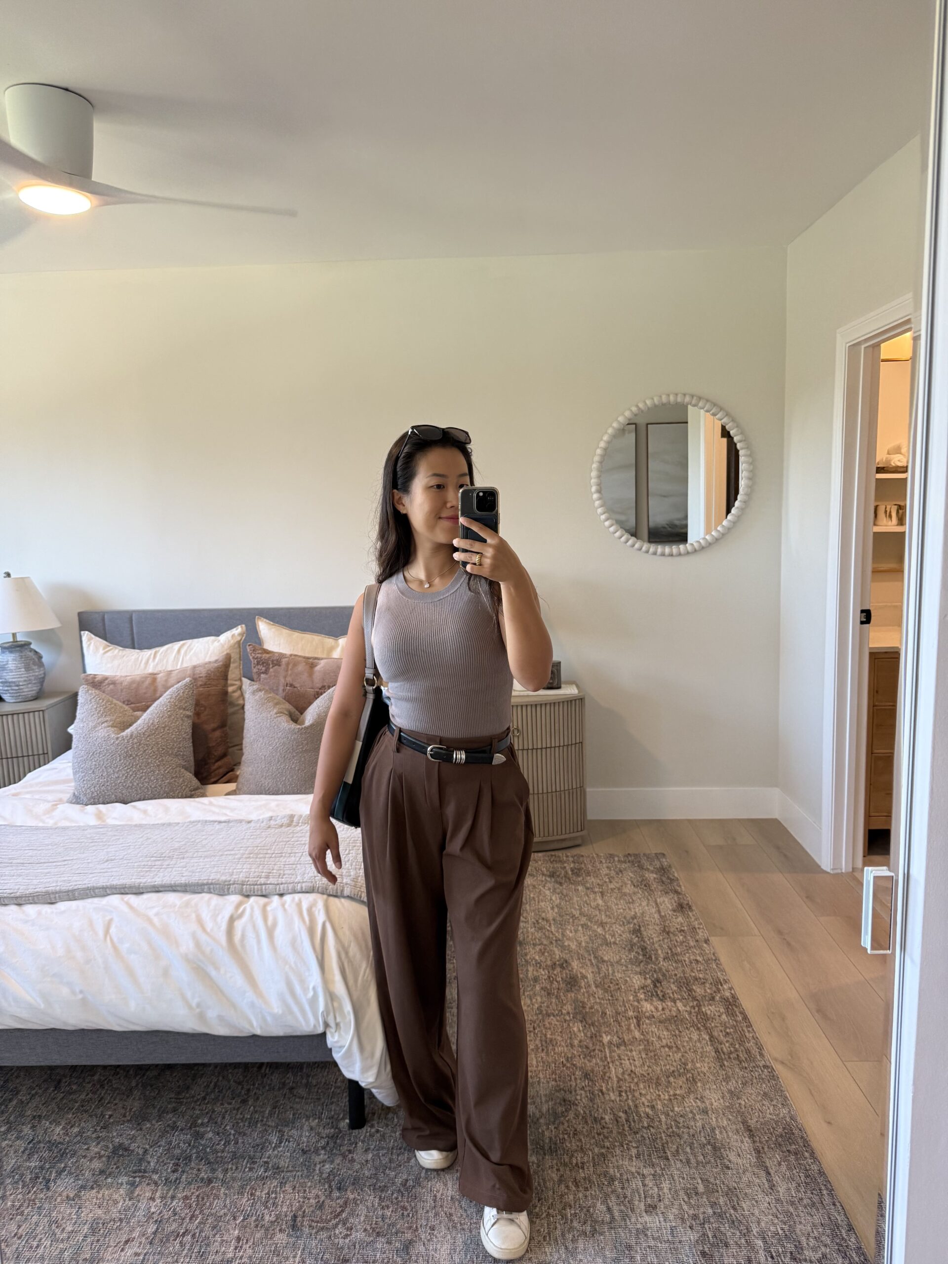 woman in a home taking a selfie